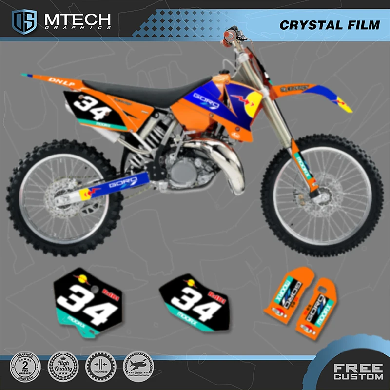 

DSMTECH мотоциклетные графические фоновые наклейки, наборы наклеек для KTM 125 250 300 350 450 2003 2004 SX SXF 2004 EXC 010