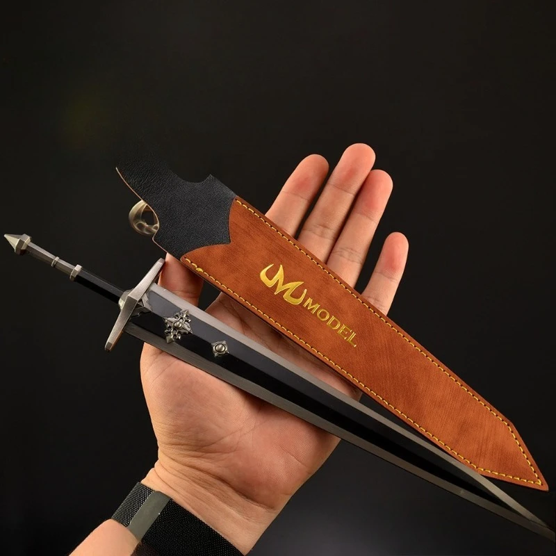 Modèle d'arme périphérique de jeu Eldenn, 30cm/11.81 pouces, épée de Prison solitaire, couverture en métal et cuir, édition d'ornement, Collection, cadeaux de bureau