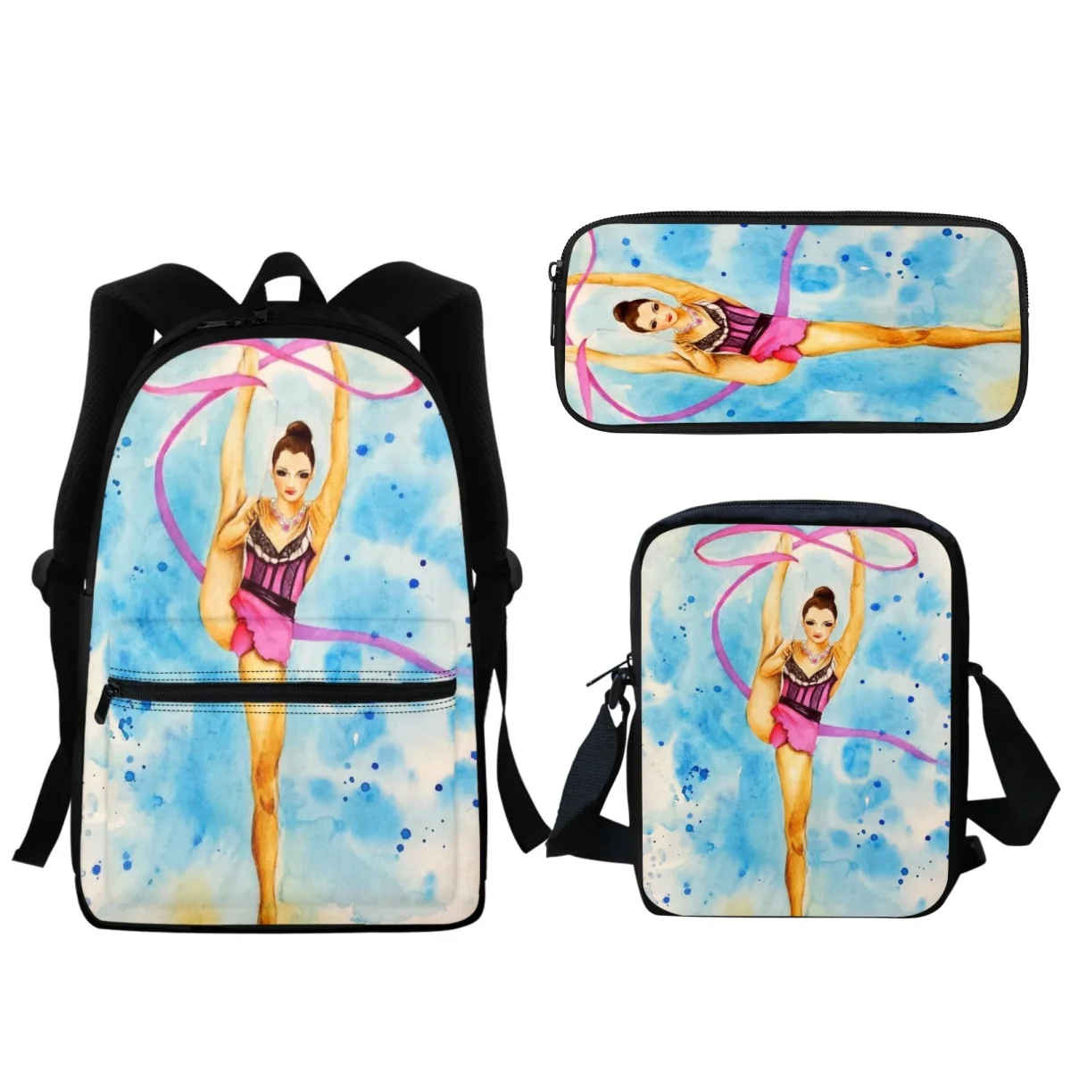 Children's SchoolBags Girl Rhythmic Gymnast Printed BookBag Kindergarten Casual Small Backpack Kids Birthday Gift Mochila 2023