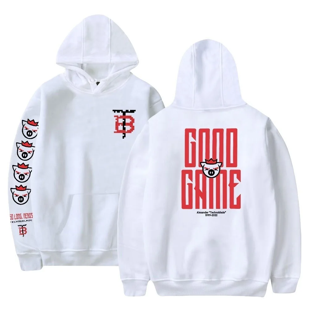 Netizen technoblade never dies Same loose trendy hooded sweater Long sleeved hooded sweater Autumn and Winter styles