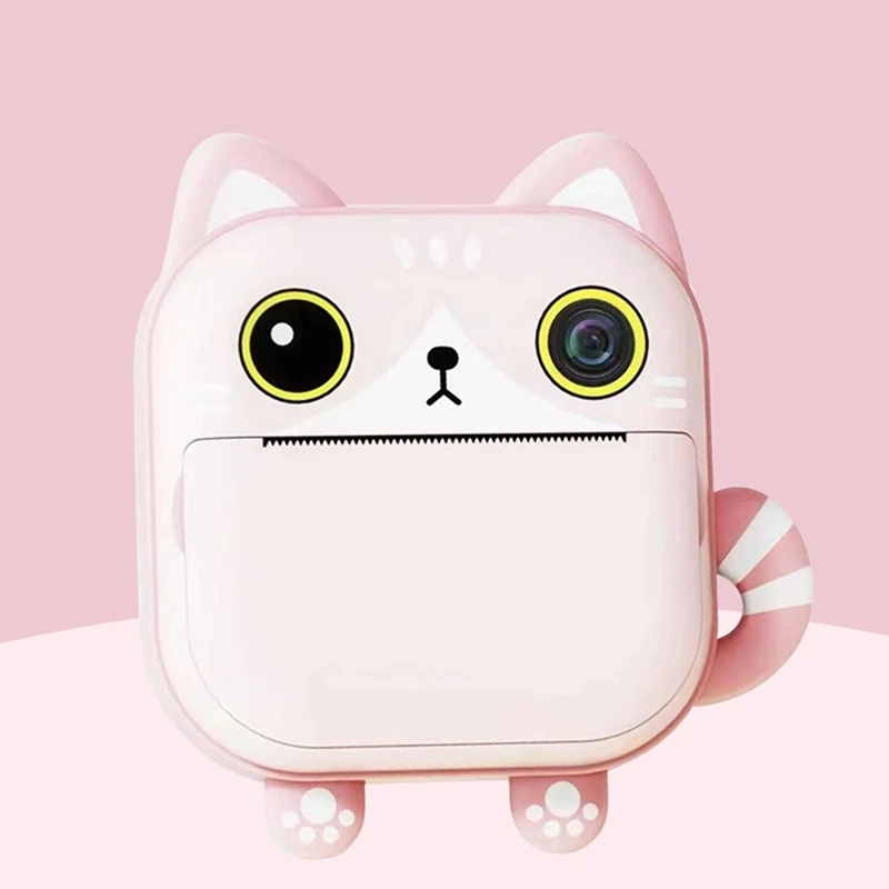 Baay-インスタントカメラ,2.4インチLCDスクリーン,デジタルカメラ,バッテリー,印刷用紙付き