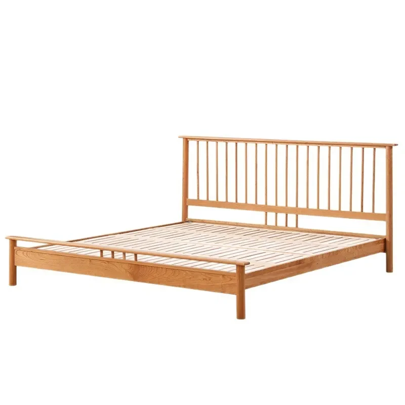 

Кровать из цельного дерева, кровать Windsor из дуба, современный минимализм