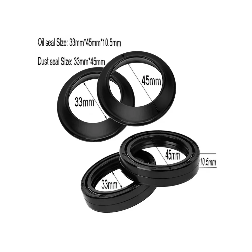 33x45x10.5 33 45 10.5 Oil Seal & Dust Cover Front Fork For Kawasaki Yamaha YZFR125 YZFR15 XV250 YZ80 XV125 Virago