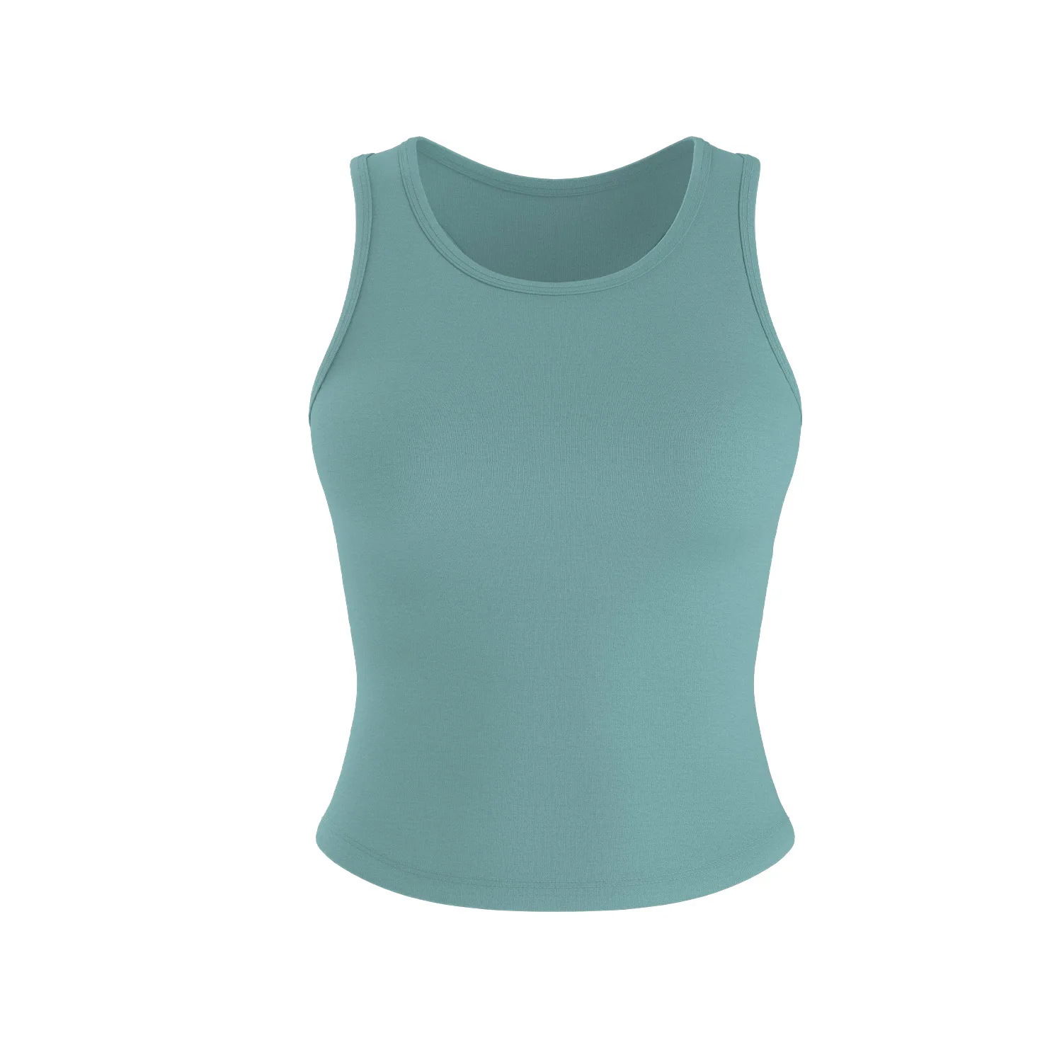 Peach Yoga Vest Integrated Fixed Crew Neck Tight Anti-light Non-running Cup Sports Vest