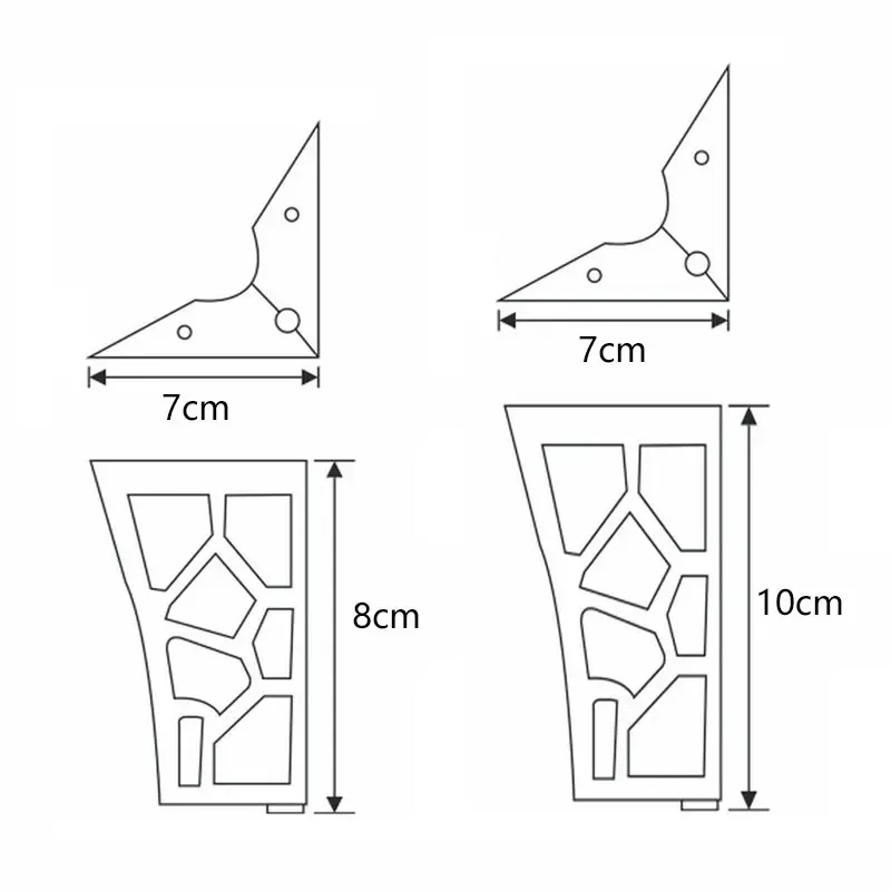 4PCS Furniture Sofa Legs with Screw Furniture Hardware Hollow Out Table Foot Heavy Duty Table Leg Coffee Table Cabinet Stands