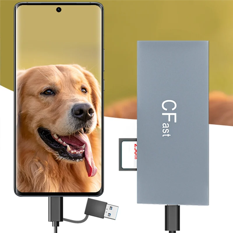 AED7-6 Karten gleichzeitig lesen CF/MS/SD/TF/XD/Cfast Kamera Kartenleser Handy Tablet Speicherkartenleser