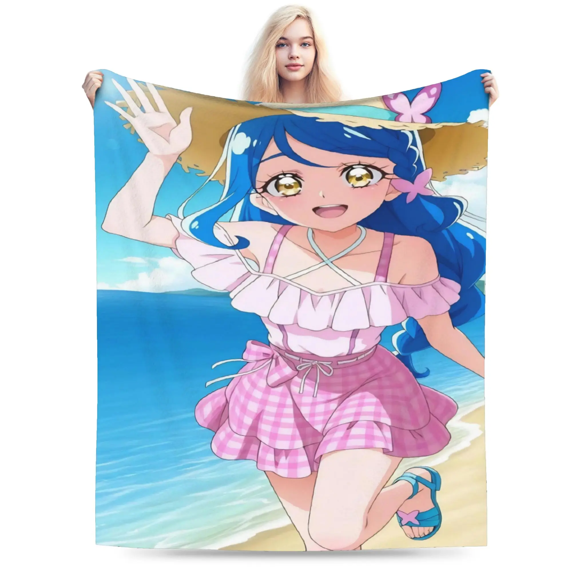 Comfort Soaring Sky Pretty Cure Blanket Accessories Sofa Decorative  Throws And Blankets Lightweight Fleece for Car