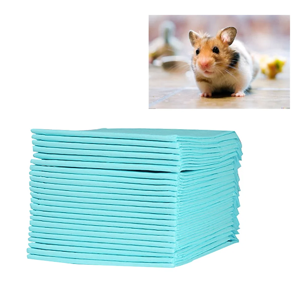 100 Pcs Hamster Accessories Wee Pads Inner Cushion Pet Pee Urine Diapers Training Baby Supplies