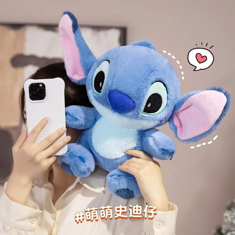 

Disney Lilo And Stitch Plush Cartoon Blue Doll Anime Christmas Toy Kawaii Lovely Soft Gift For Kids Friend