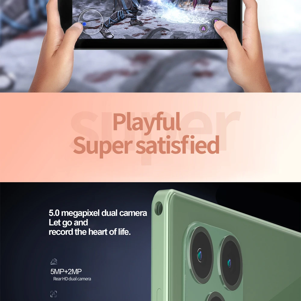 10.1 Inch Android Tablet 4G /5G LTE Phone Call Octa Core 8GB+512GB ROM Bluetooth Wi-Fi Google High Definition Display Tablet PC