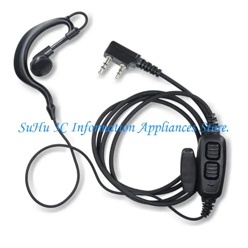 

J0MB Outdoor Headsets Adapter Double Push to Talk Earphone for 82 Series