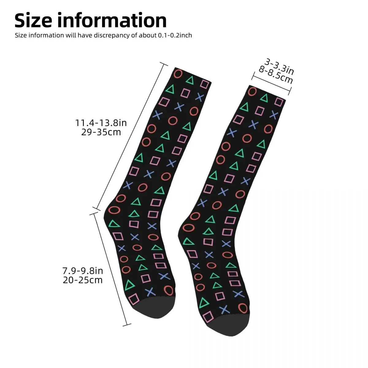 Controller Buttons Icon Socks Harajuku High Quality Stockings All Season Long Socks Accessories for Unisex Gifts