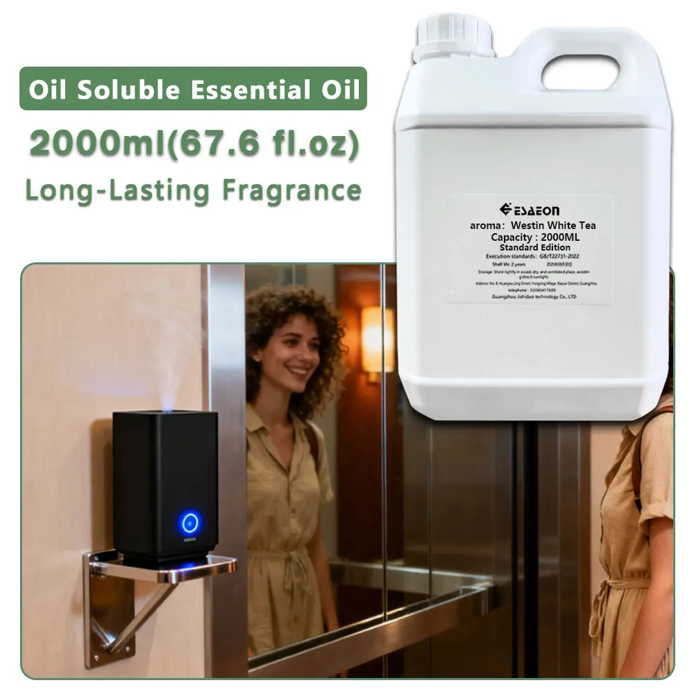 ESAEON Essential Oils - For All Waterless Aromatherapy Machines, Hotel Aroma Machine Oil, Westin White Tea 2000ML (67.6 fl.oz)