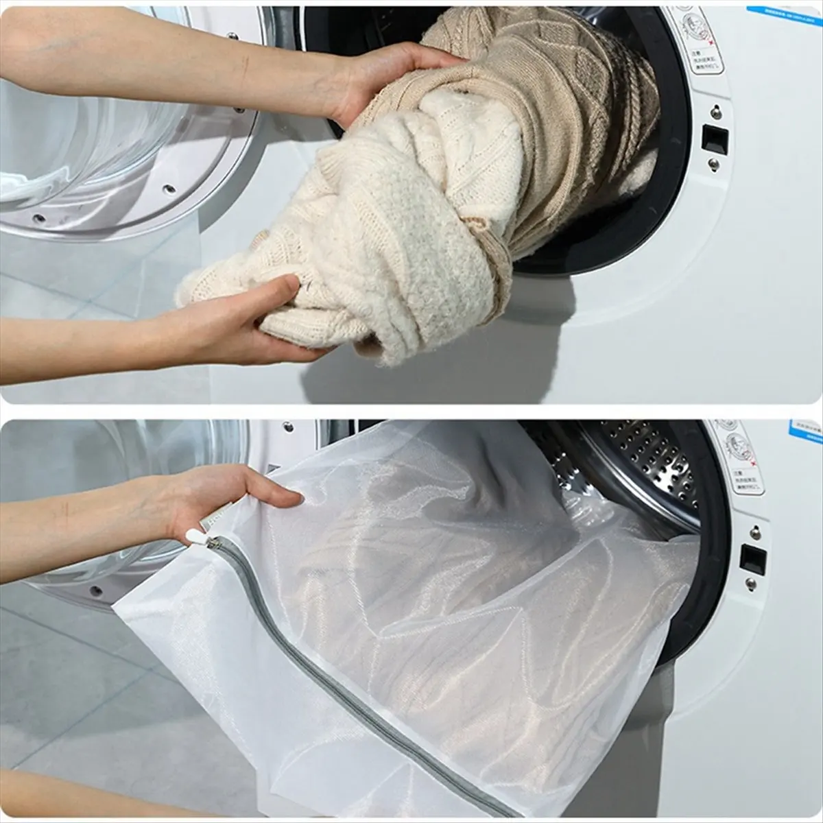 FOR HOME Laundry Bags Mesh Wash Bags(3Pcs) ,Delicate Laundry Bag for College,Dorm,Storage 50 X 60cm