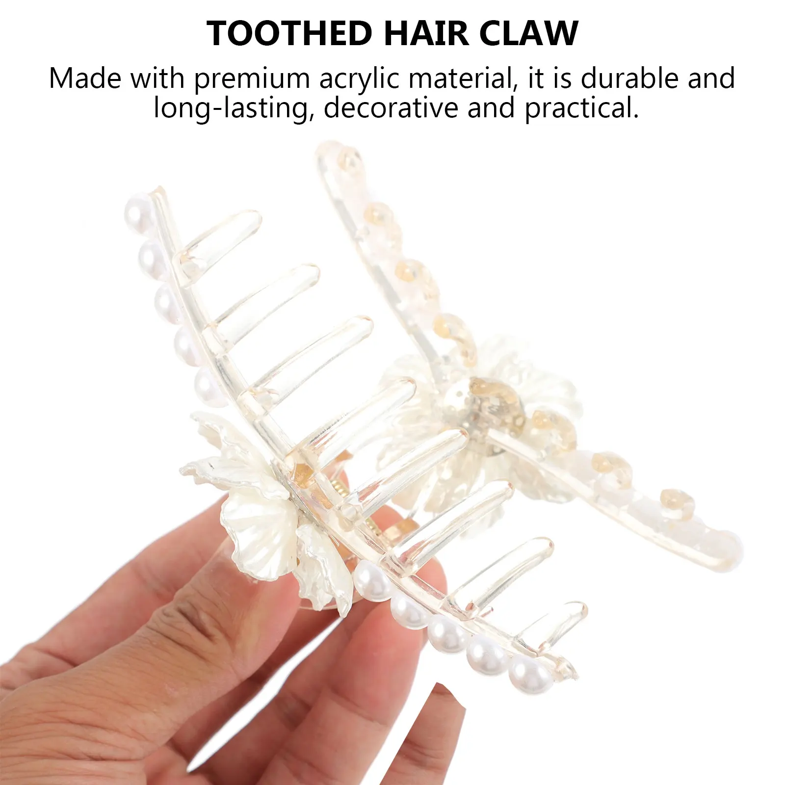 

Women Hair Claw Clips Vintage Flower Shell Style Durable Comfortable Daily Use Multi-Scene Matching Shower Hair Clips For Ladies