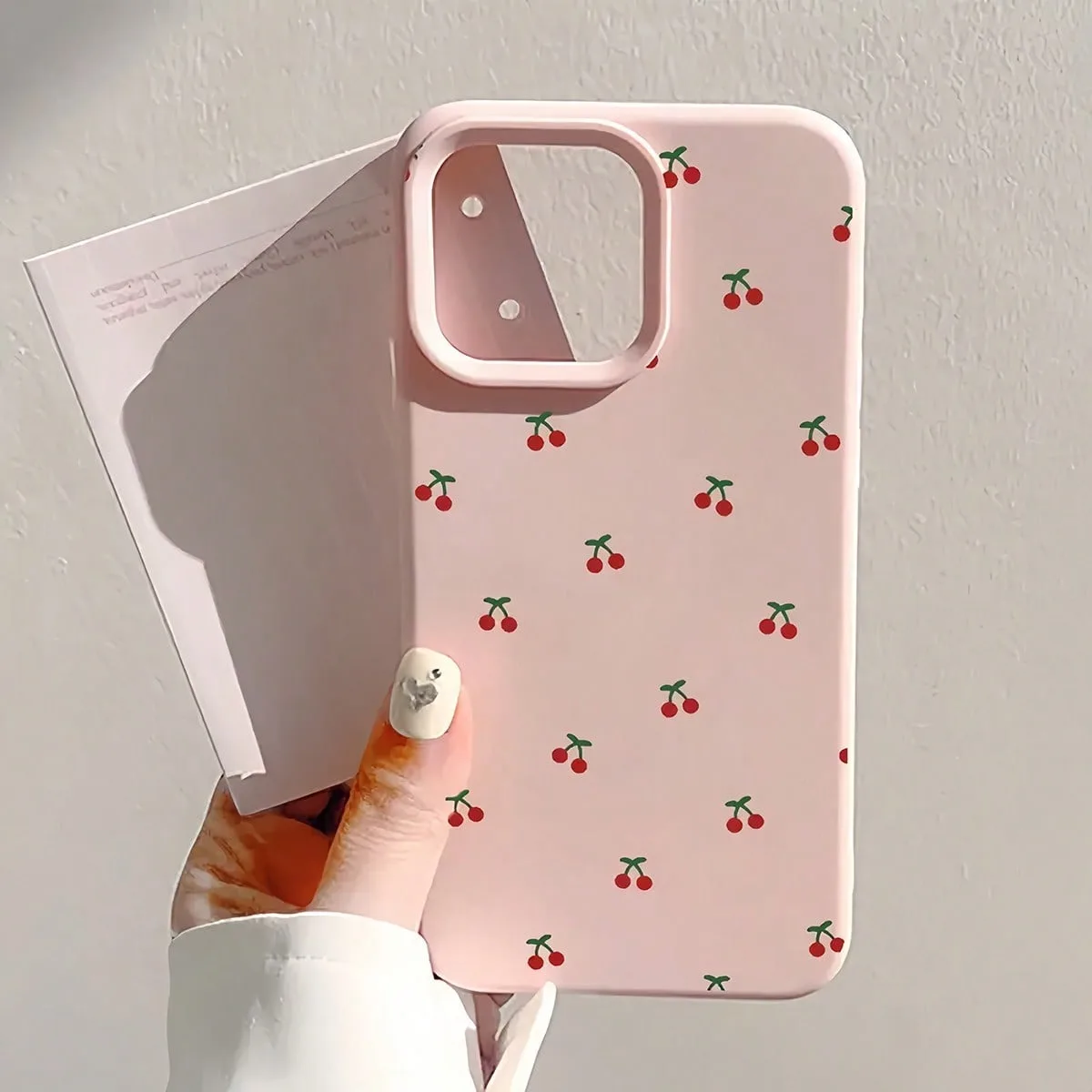 For iPhone 18 17 16 15 14 13 12 11 Pro Max Case Cute Cartoon Cherry Graphic Silicone Phone Cover For iPhone 16 Plus Soft Fundas
