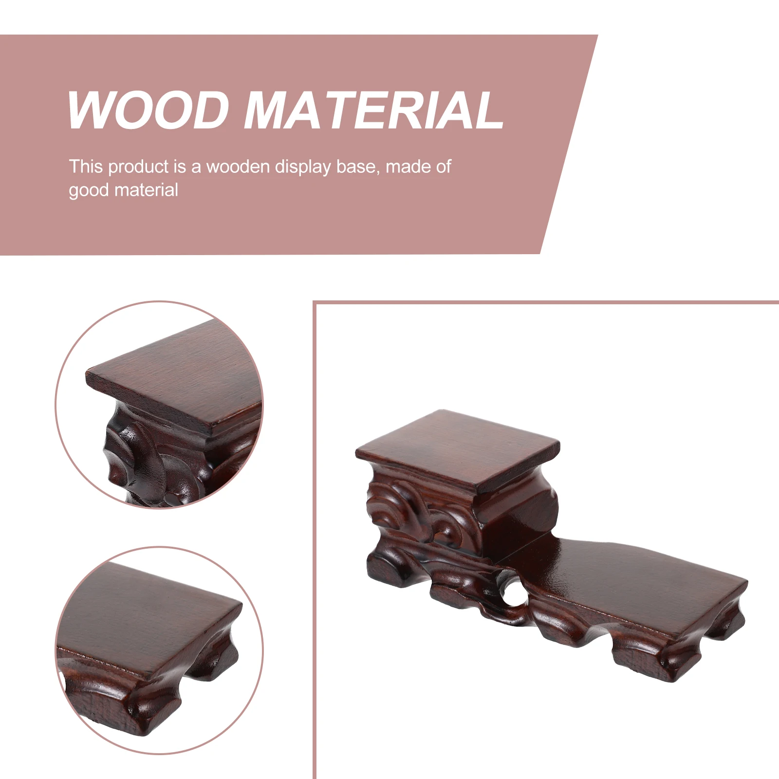 

1Pcs Wood Display Base Decorative Flower Pot Stand Wooden Teapot Holder Home Decor Desktop Ornament Holder Wood Display Base