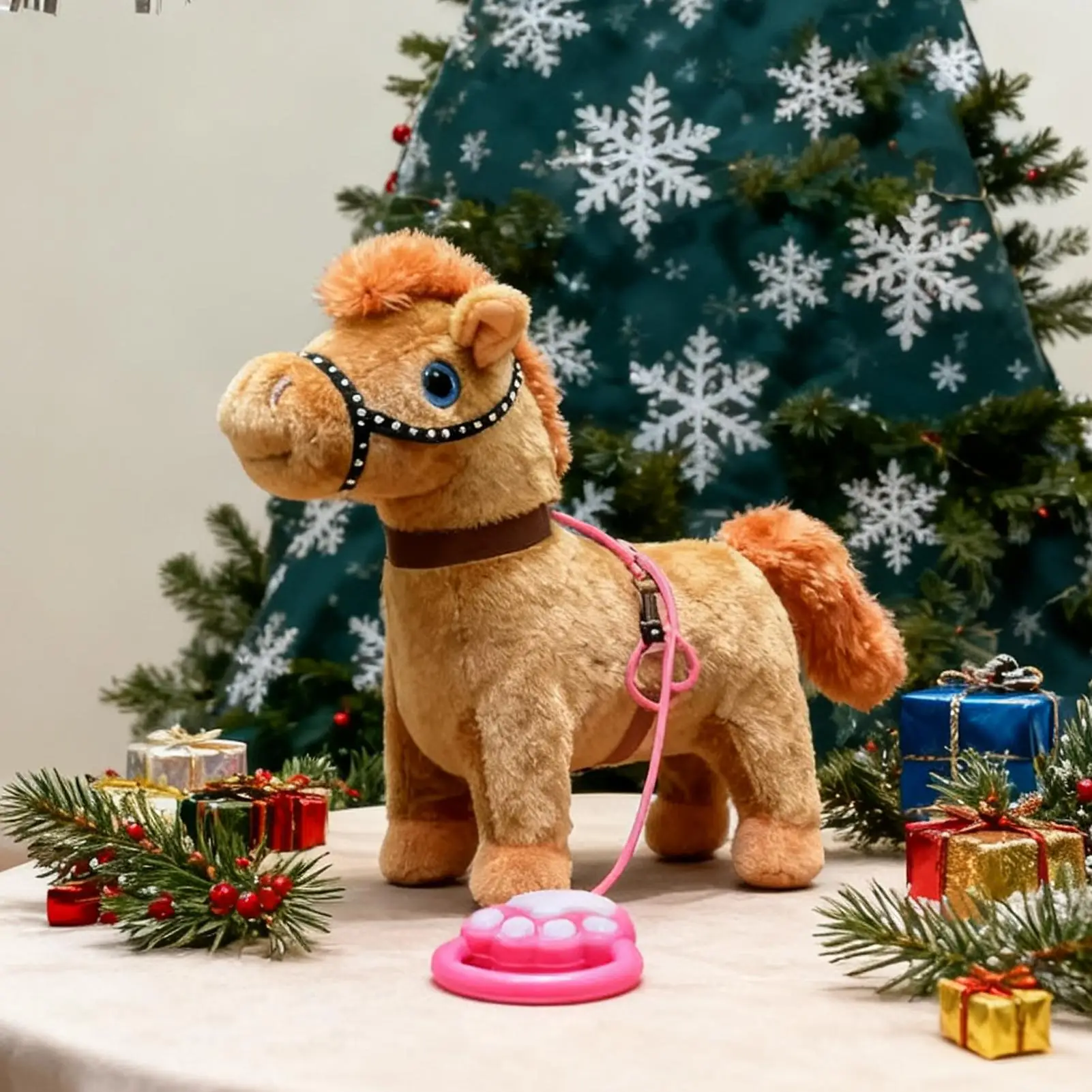 For Living Room Electric Pet Horse Lead Rope Included Realistic Children Electric Toy Walking Horse For Preschoolers Teens Over