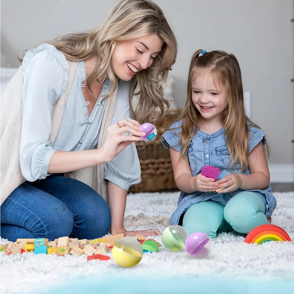 

100 шт., прозрачная банка, открытая прозрачная пластиковая капсула, игрушка-сюрприз, шарик, крошечный контейнер, модель для изготовления вещей, аксессуары для кукольного домика