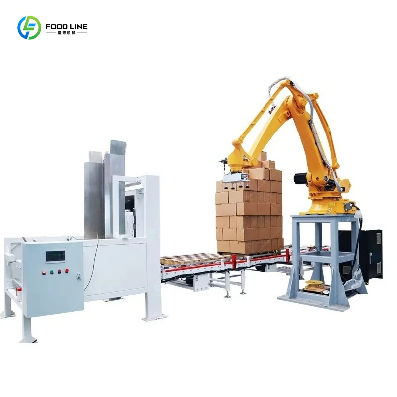 Customized Automatic Palletizing Packaging Line with Robot Palletizer