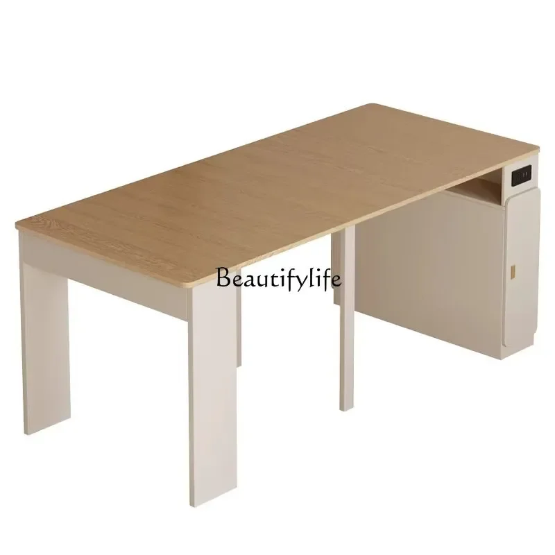 

yj7 Island Dining Table Integrated Extendable Home Small Apartment Cream Style Light Luxury High-end Feel