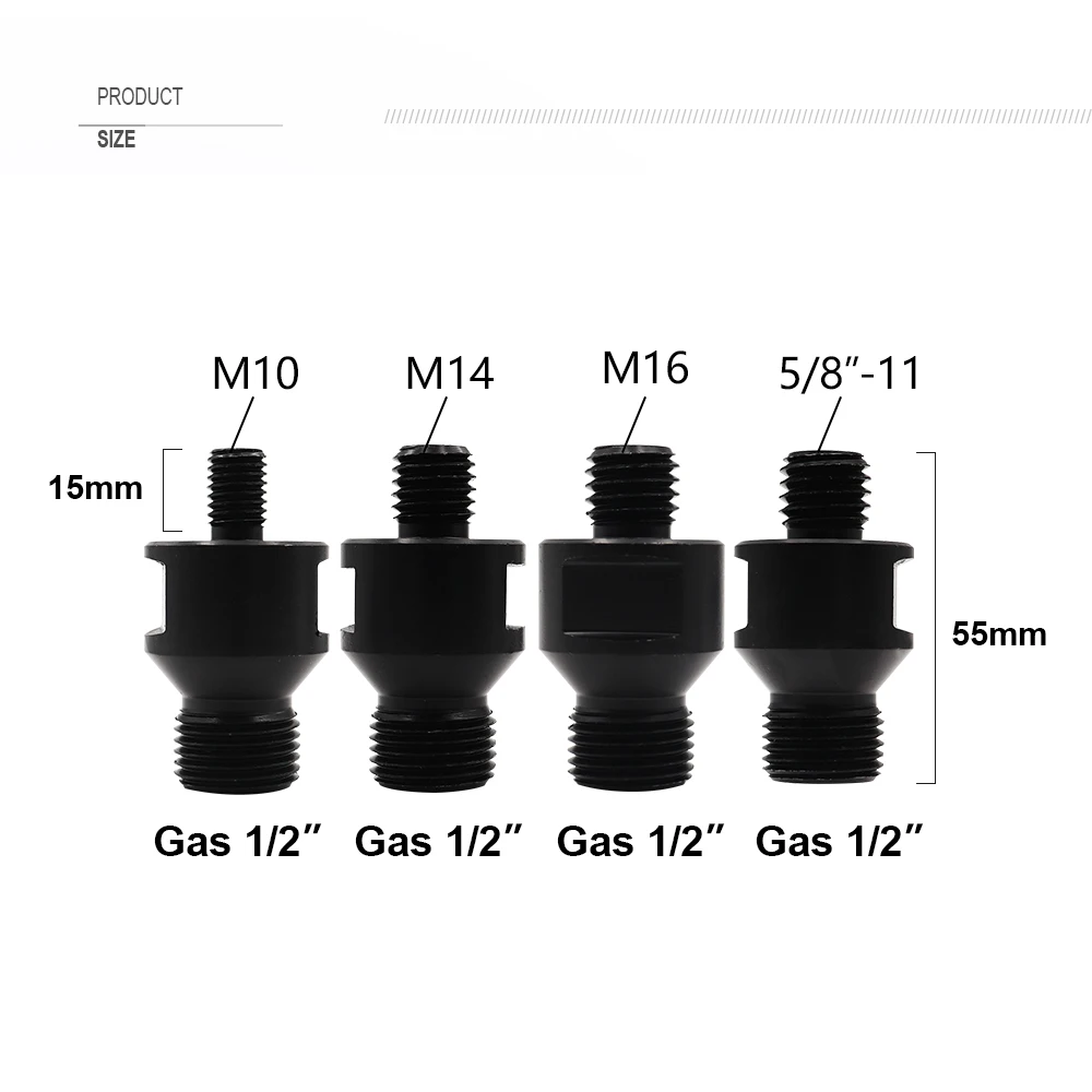 Convertitore SHDIATOOL 1pc per filettatura maschio M14 a Gas adattatore filettatura maschio da 1/2 pollici per convertitore di connessione macchina CNC