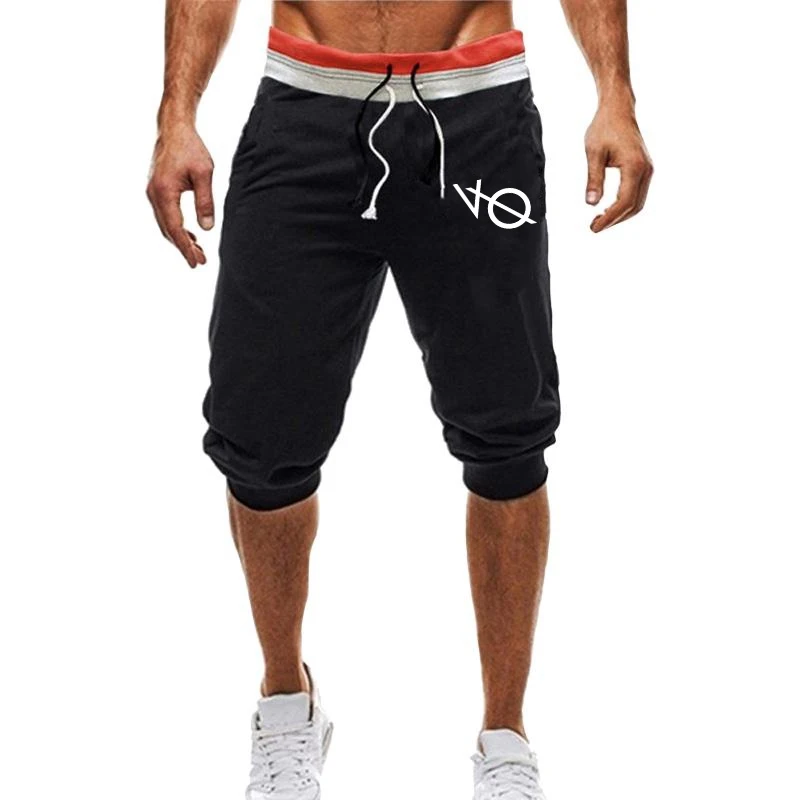 Hot Men Fashion Printing Shorts Summer Loose Men Outdoor Cropped Trousers Casual Sports Jogging Shorts