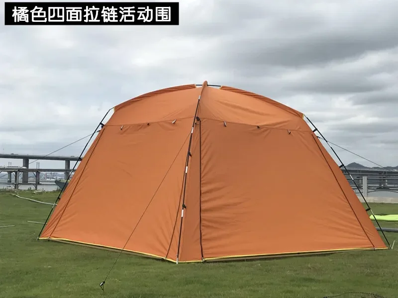Pergola rainproof outdoor mosquito-proof awning multi-person outdoor activity courtyard canopy silver glue beach