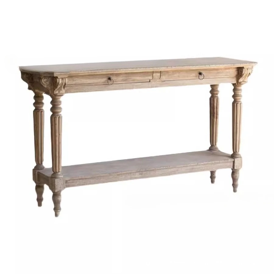 

Американский сельский резьба по дереву, цветочный дизайн, входной столик, французский свет, роскошный старый боковой вход