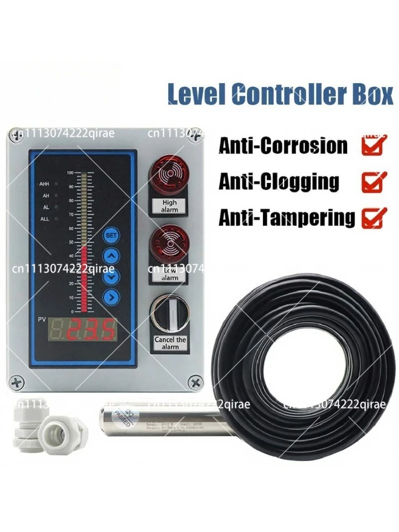 4-20mA Waterproof Integral Level Transmitter Controller Input Liquid Oil Water Level Sensor Controller Float Switch Mount Box