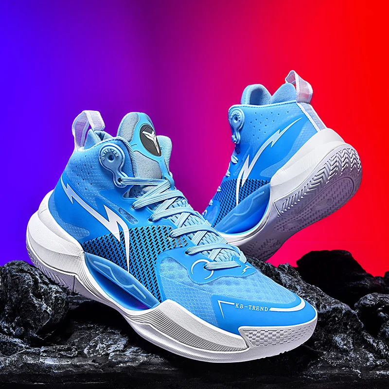 QQ-A25 UltraLight High Quality Mens Basketball Sneakers Training Sports Shoes Breathable Cushion High-top Basketball Shoes 36-46
