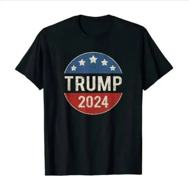 Trump 2024 Retro Campaign Button Re Elect President Trump T-Shirt