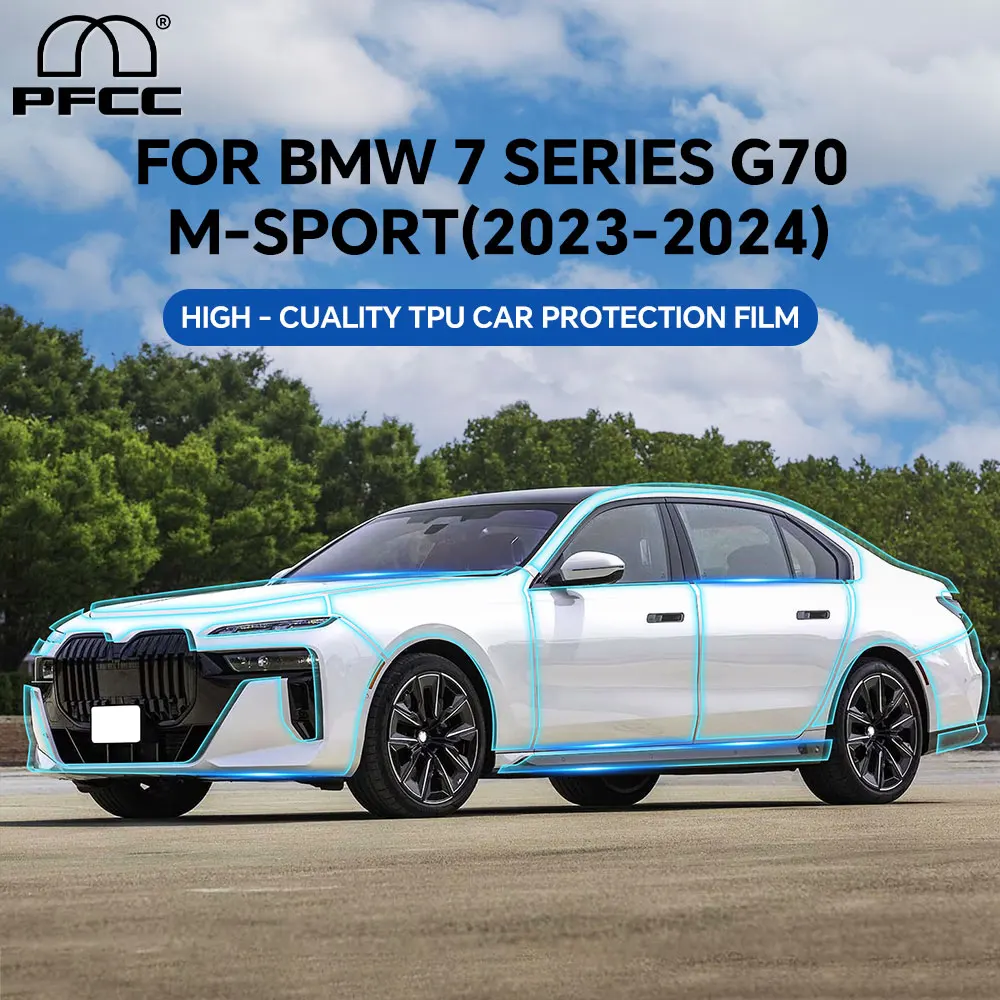

Pre Cut Car Paint Protection Film For BMW 7 Series G70 2023-24 Body Transparent Anti Scratch Invisible Clear PPF Car Accessories