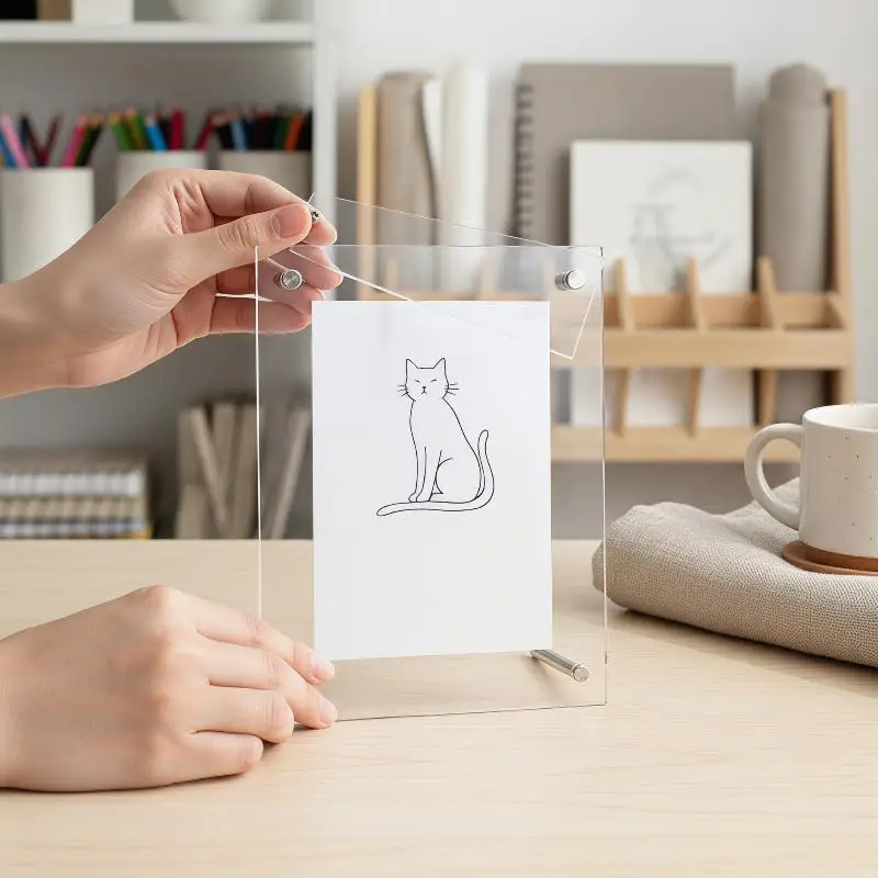Customizable Acrylic Photo Frames 6-inch 7-inch A4 for Unique Postcard Presentation