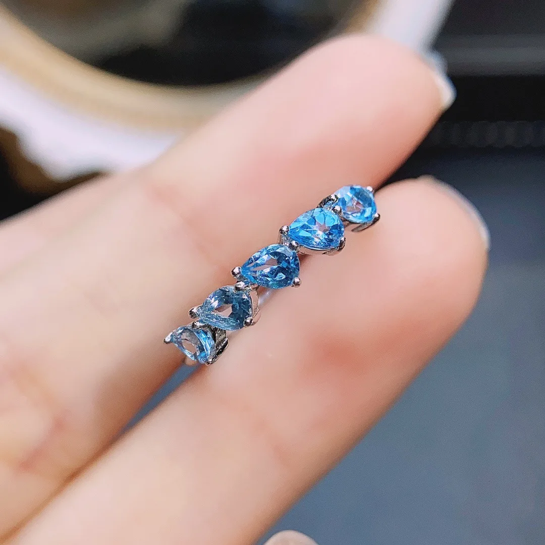 3*4mm Natural Topaz Ring S925 Sterling Silver Certificate Fine Fashion Charm Weddings Jewelry for Women Simple Design FS