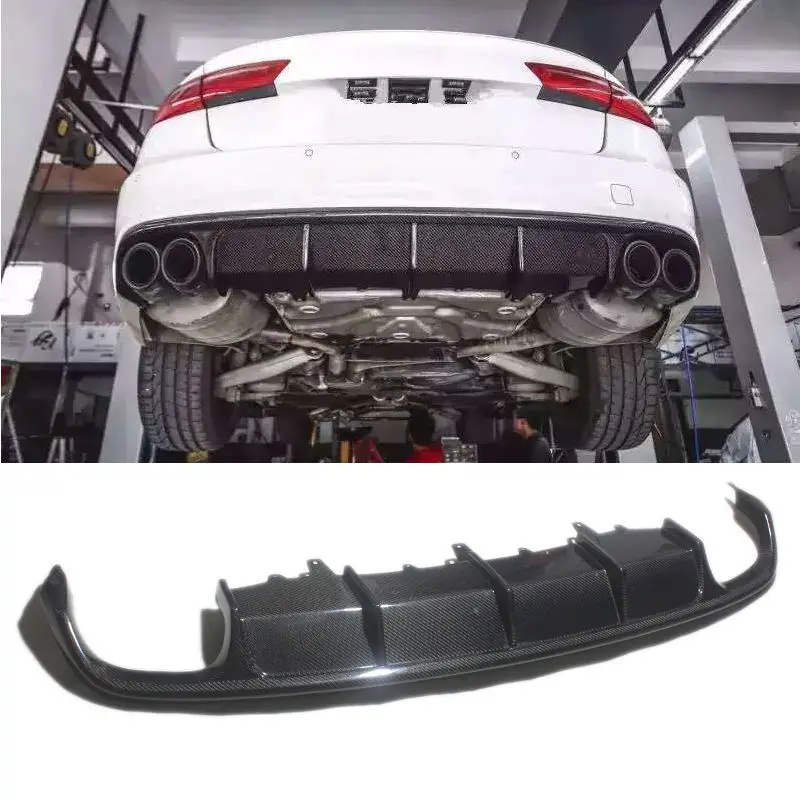 

s6 style carbon fiber rear diffuser lip for audi a6 2014-2015, 100% Tested Well