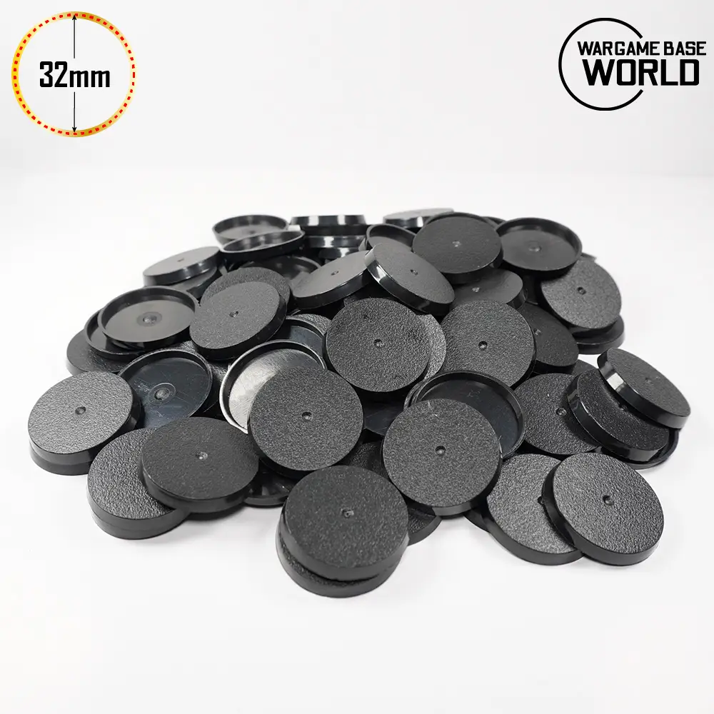 Bases redondas plásticas de 32mm para miniaturas de Warhammer e jogos de tabuleiro