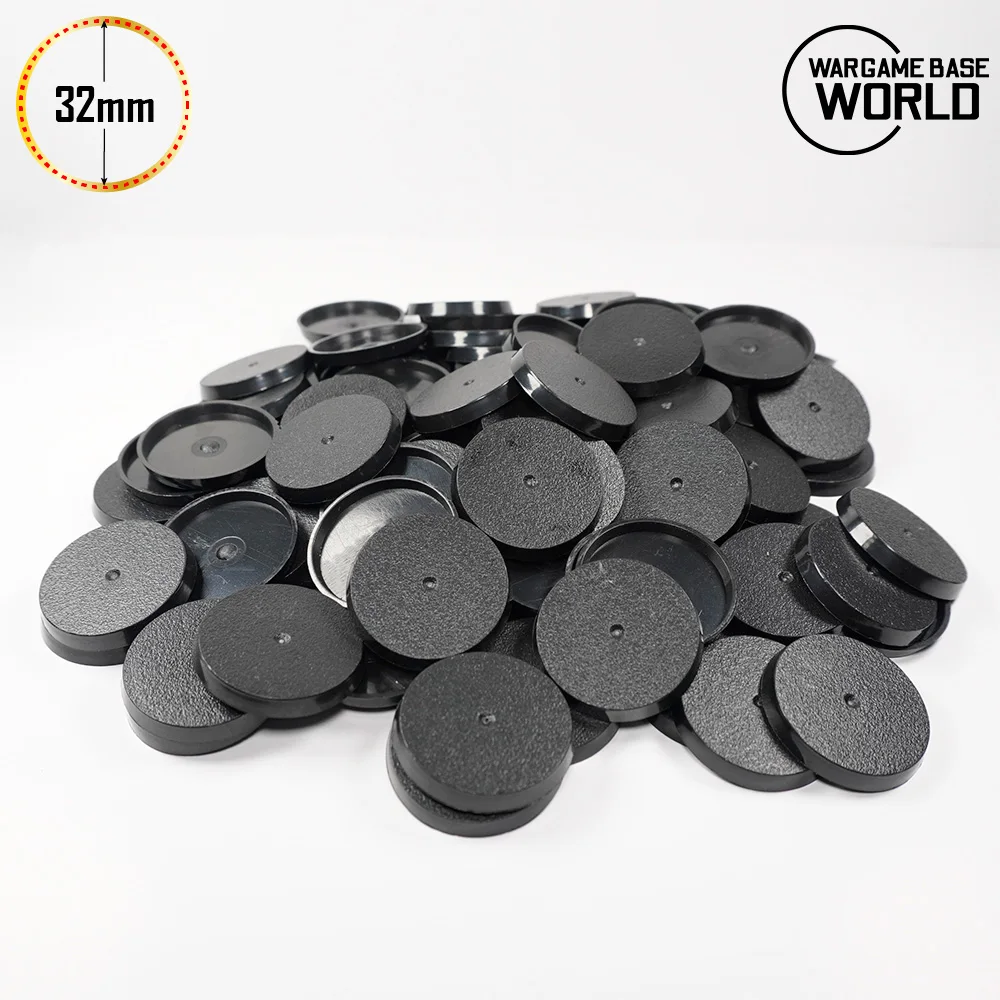 Plastic 32mm Round Bases For Warhammer Miniatures And Boardgame