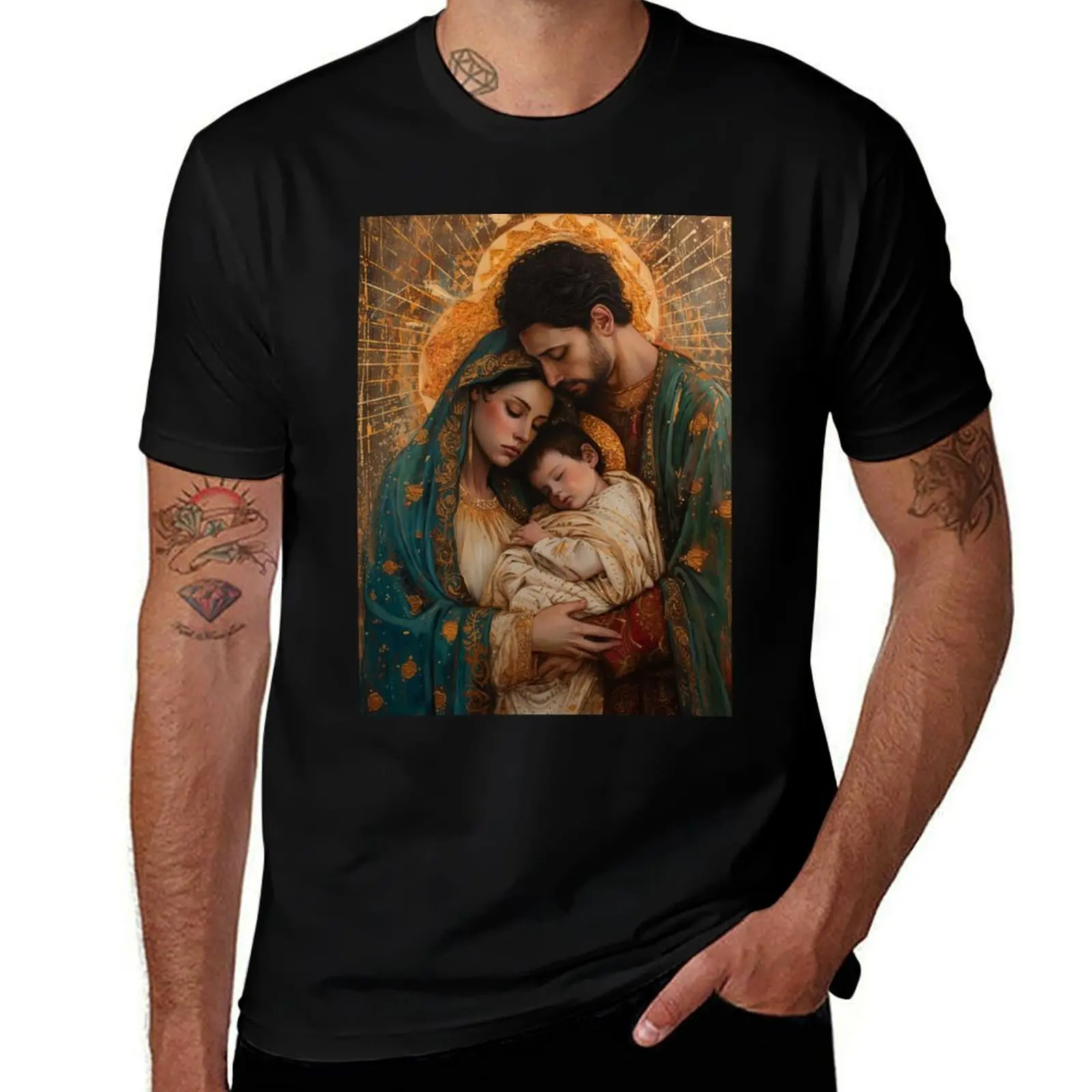 

Divine Harmony - The Holy Family - Jesus, Mary, Joseph T-Shirt cheap stuff funny meme t-shirts mens workout shirts