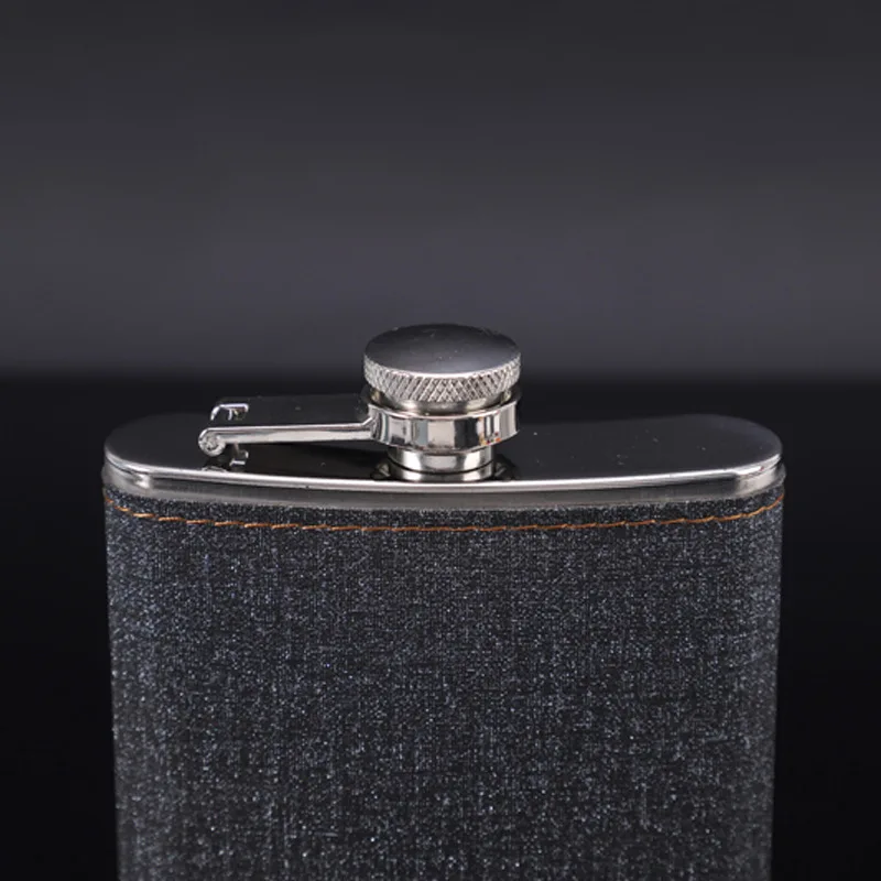 8oz Portable Flagon Hip Flask set cloth with cup funnel for Whiskey Vodka Wine Pot Alcohol outdoor gift box Drinking Bottle