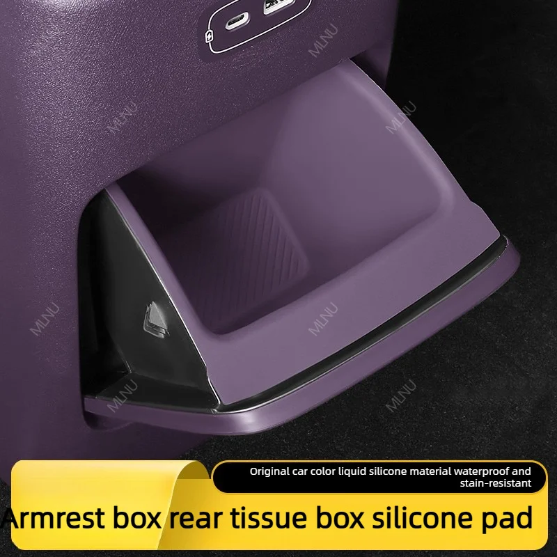 Tissue Box Mat For Leapmotor B05 Lafa 5 B10 Accessories,Silicone Material,Non-Slip,Noise-Reducing,Anti-Aging UV Resistant