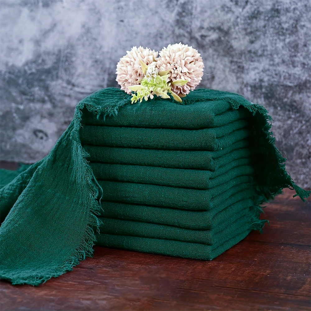 مجموعة من 6 المناديل القماشية القطنية الشاش 32x32 سنتيمتر النسيج الزفاف ديكور الاستخدام اليومي عشاء منشفة شاي الجدول قرية عيد الميلاد المناديل #6