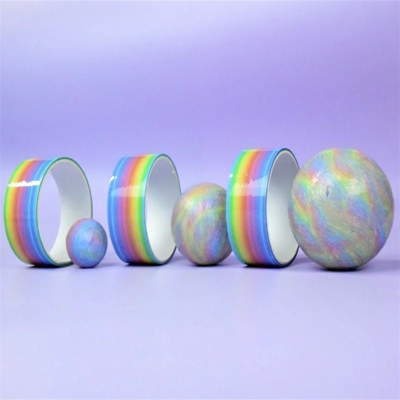 2/1PC Rainbow Ball Rolling Glue Decompression Sticky Tapes  Sticky Ball Handmade DIY Crafting Making Colored Ball Tapes image 4
