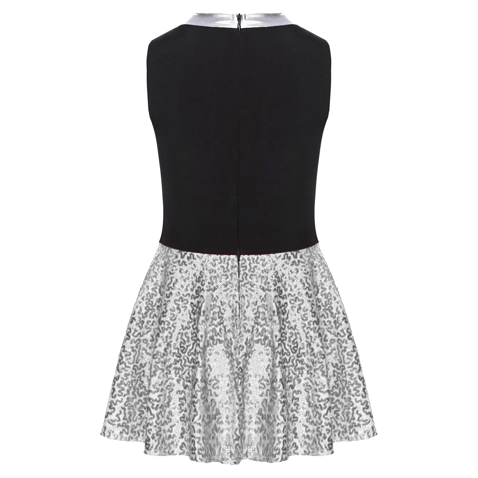 6-16y أطفال بنات الترتر اللاتينية الجاز ملابس رقص الجمباز قاعة الرقص التانغو أداء الملابس ملابس رقص سباركلي ارتداءها #6