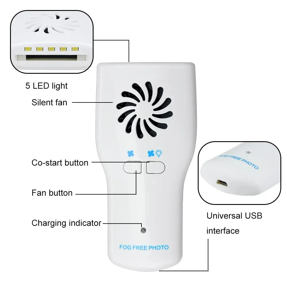 Dentalhas ortodônticas espelho intra oral led espelho inoxidável 4 pçs espelho livre de nevoeiro/nevoeiro livre fotografias intra orais espelho