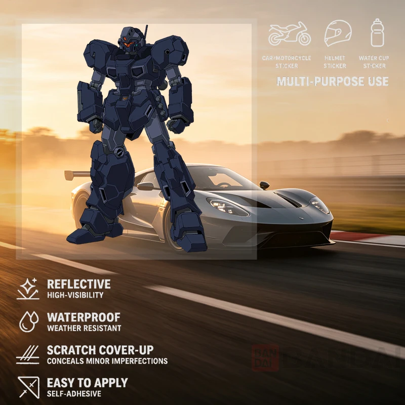 Car Stickers Mecha Robot Vinyl Decal Waterproof Die Cut Bubble Free for Car Exterior Trunk Door Auto Decor
