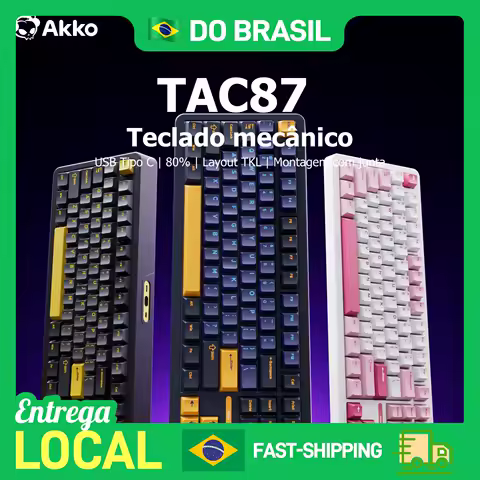 Akko tac87 teclado mecânico 80% tcl personalizado hot-swappable rgb usb com fio estrutura de junta de teclado para jogos
