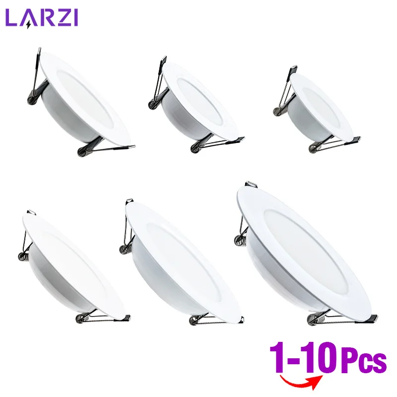1-10Pcs Recessed Led Downlight 5W 9W 12W 15W 18W 3000K 6000K Round Led Panel Light DC12V 24V AC110V 220V for Home Indoor Lightin