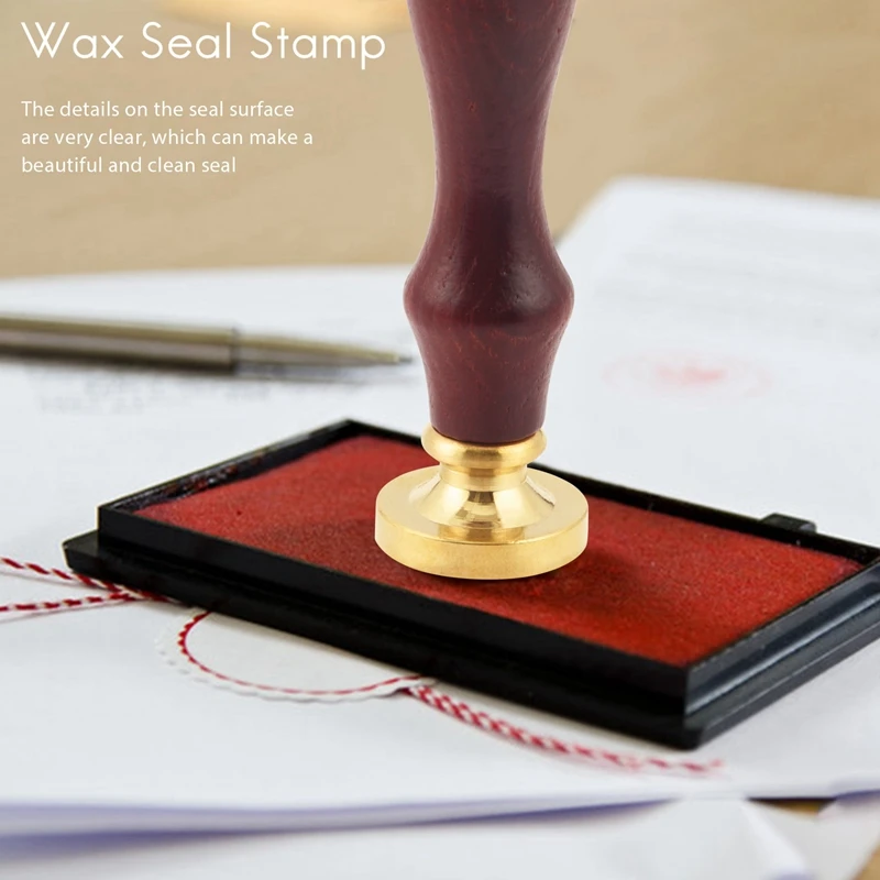 Moorlando Wax Seal Stamp Set, 6Pcs Botanical Sealing Wax Stamp Brass Heads + 1Pc Wooden Handle With A Gift Box Vintage