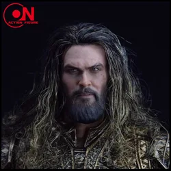 BY-ART BY-T3 1/6 Jason Momoa Male Head Sculpt Carving Model Planted Hair for 12